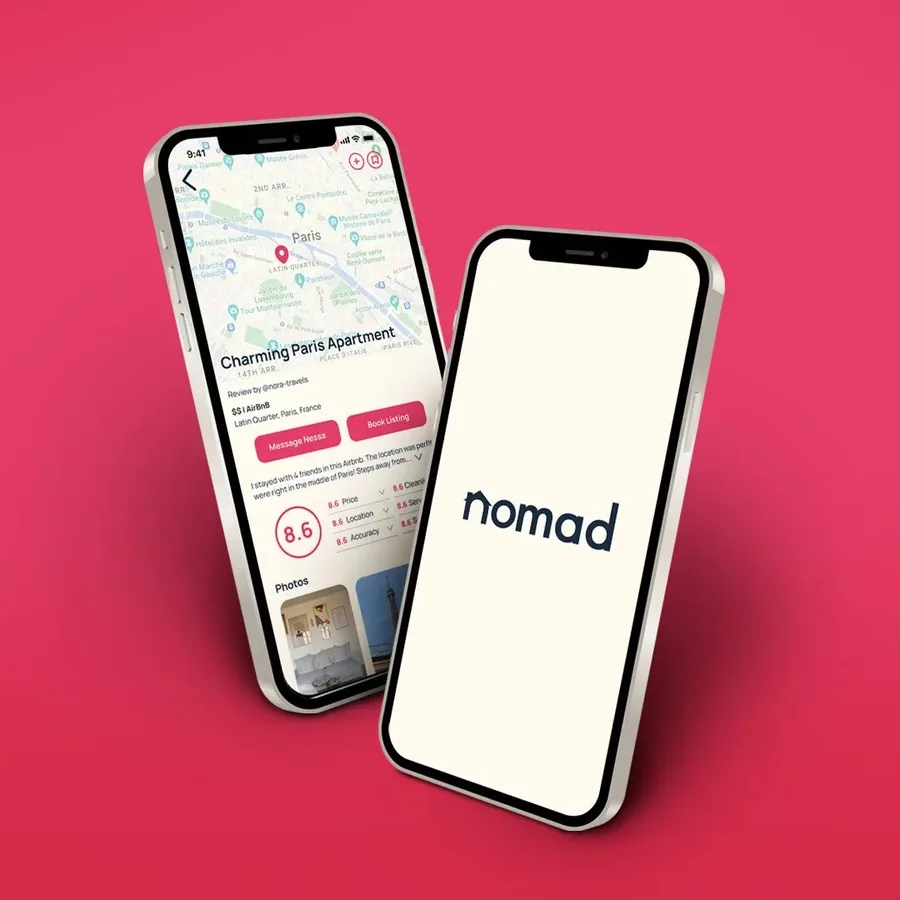 Nomad app screens